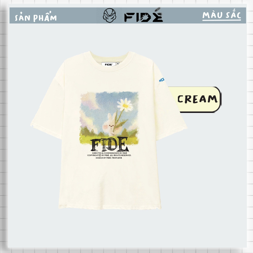 Áo thun FIDE phông trơn nam nữ cổ tròn FIDE FLOWER 03