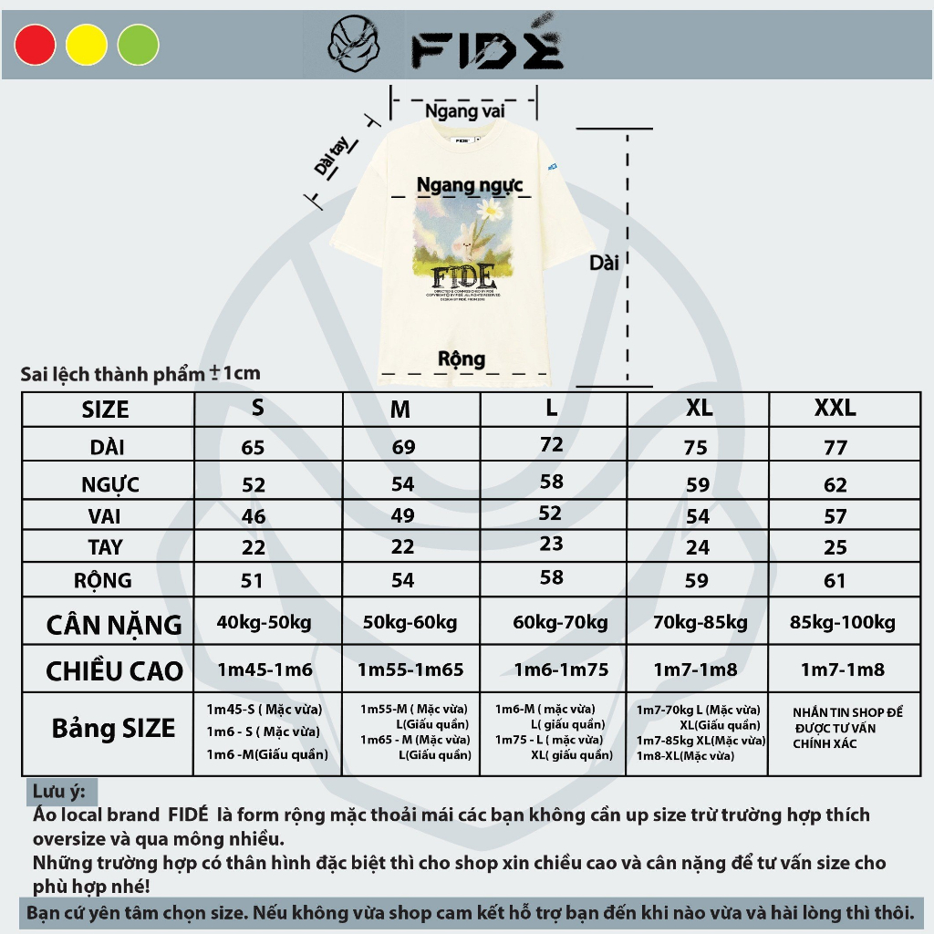 Áo thun FIDE phông trơn nam nữ cổ tròn FIDE FLOWER 03