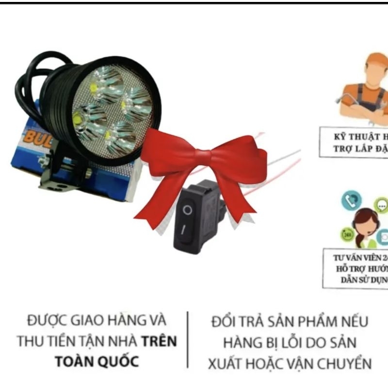 Đèn trợ sáng L4 kèm công tắc