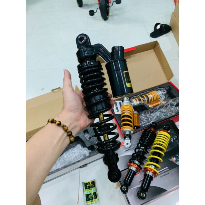 Phuộc bình dầu đen ti vàng tem rcb sirius,wave