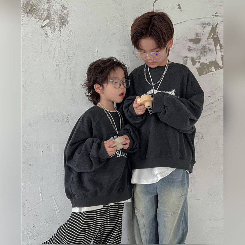 Quần jean bé trai suông rách Q239 size 100-160, quần dài trẻ em thu đông cao cấp