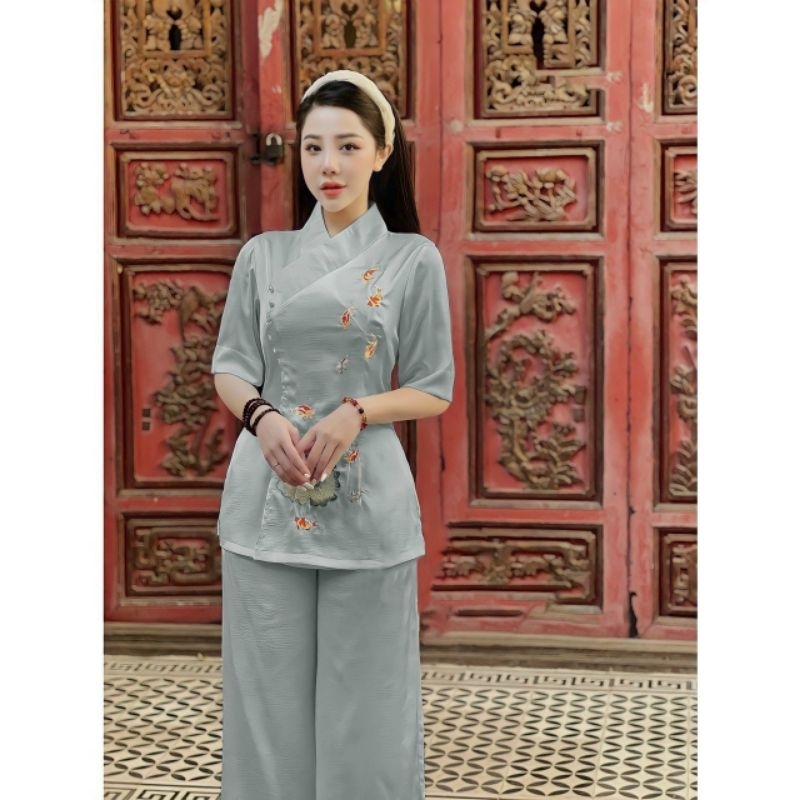 Sét Lam Thêu Big Size  MS08