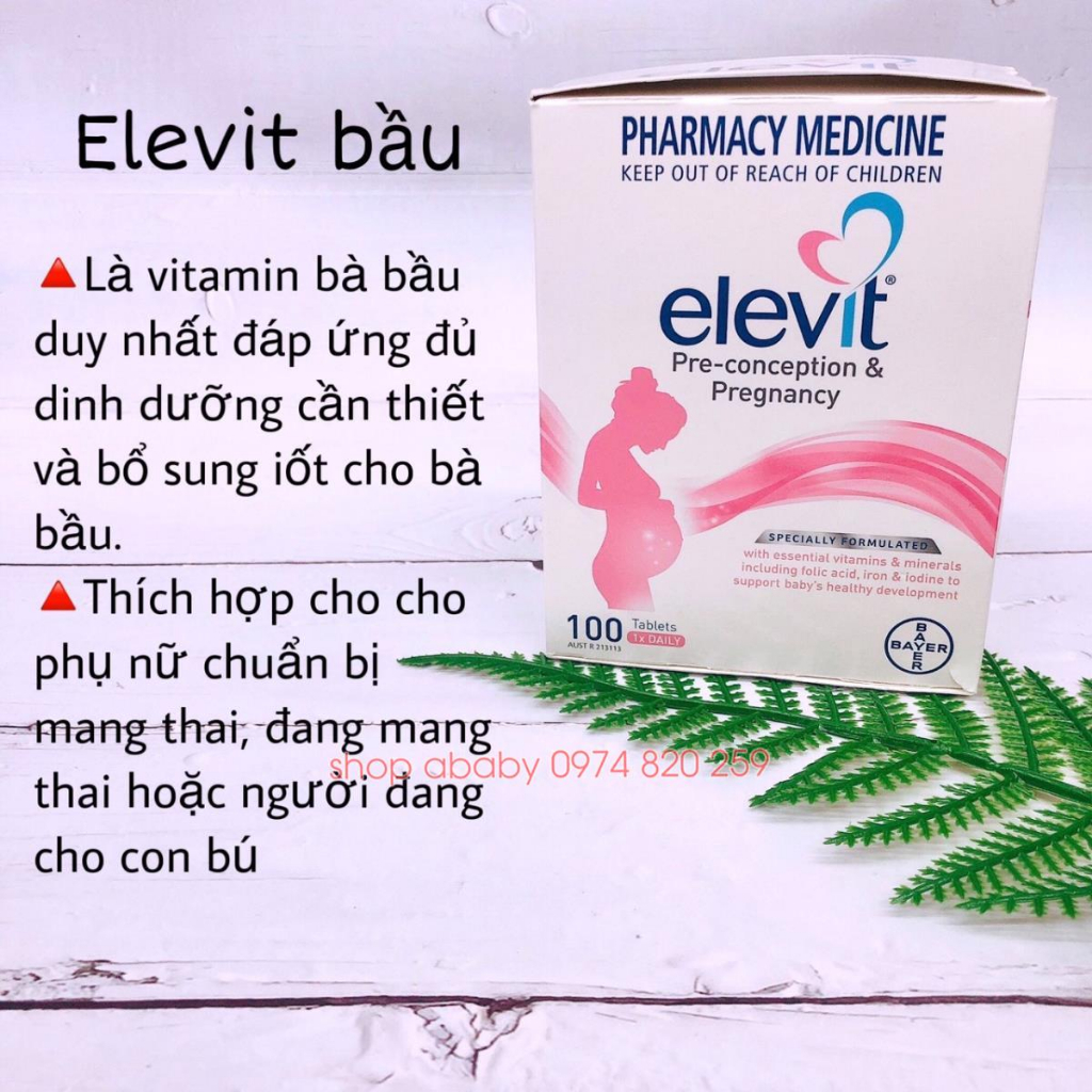 Vitamin bầu Úc tổng hợp ELEVIT 100 viên - Vitamin & Thực phẩm bổ sung cho mẹ