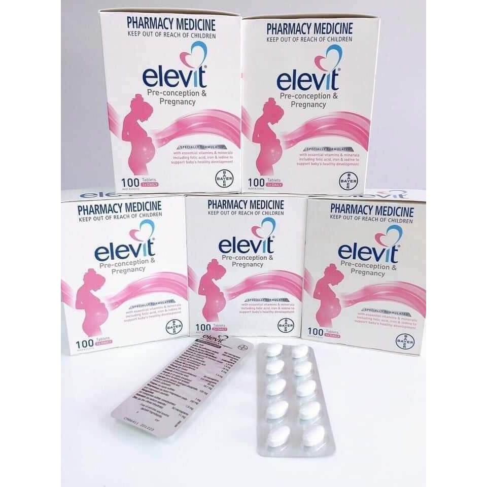 Vitamin bầu Úc tổng hợp ELEVIT 100 viên - Vitamin & Thực phẩm bổ sung cho mẹ