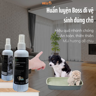 Chai xịt vệ sinh đúng chỗ DKGREEN 100ml Dung Dịch Xịt Hướng Dẫn Chó Mèo Đi Vệ Sinh Helloconsen