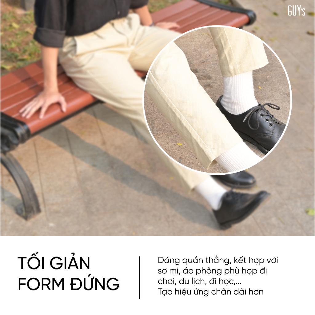 Quần kaki Ross Pants, Chất liệu kaki, Dáng slim fit tôn dáng, Co giãn tốt