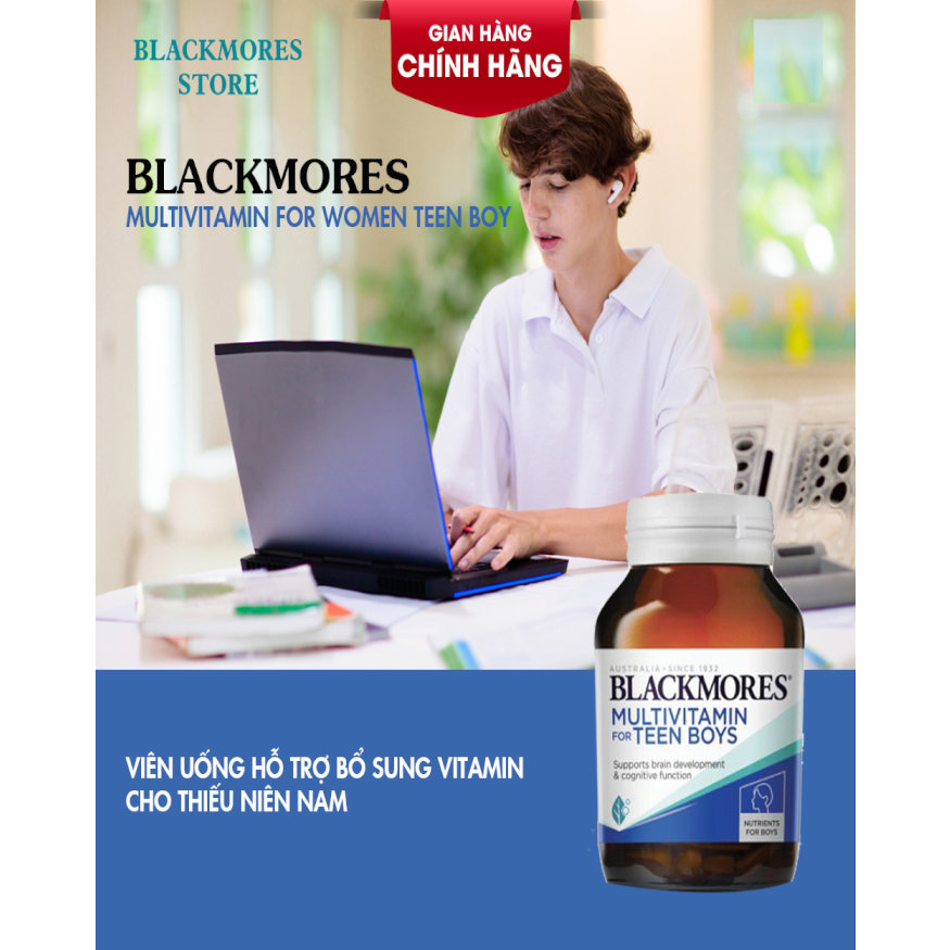 Blackmores Multivitamin For Teen Boys - Vitamin tổng hợp cho bé trai