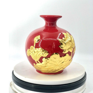 (DÁT VÀNG) Bình hút lộc gốm sứ bát tràng lộc bình bát tràng cao cấp bình hút lộc dát vàng