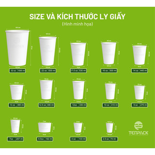 25 Ly giấy 12.5oz 370ml cao cấp