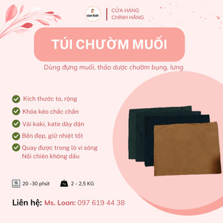 Sỉ 30 túi chườm muối giảm eo ( dùng kèm với muối thảo dược săn bụng) BỀN GIỮ NHIỆT
