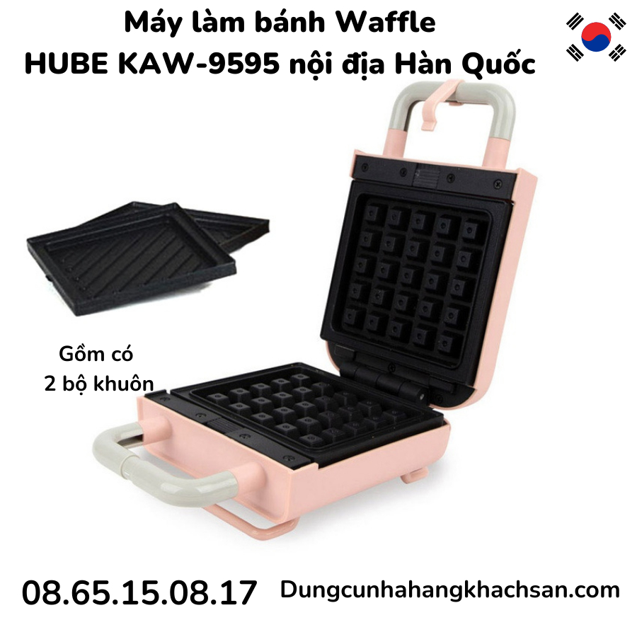 Máy nướng làm bánh waffle HUBE KAW 9595 - gồm 2 bộ khuôn