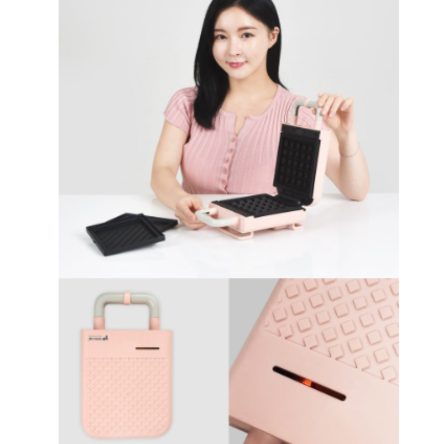 Máy nướng làm bánh waffle HUBE KAW 9595 - gồm 2 bộ khuôn