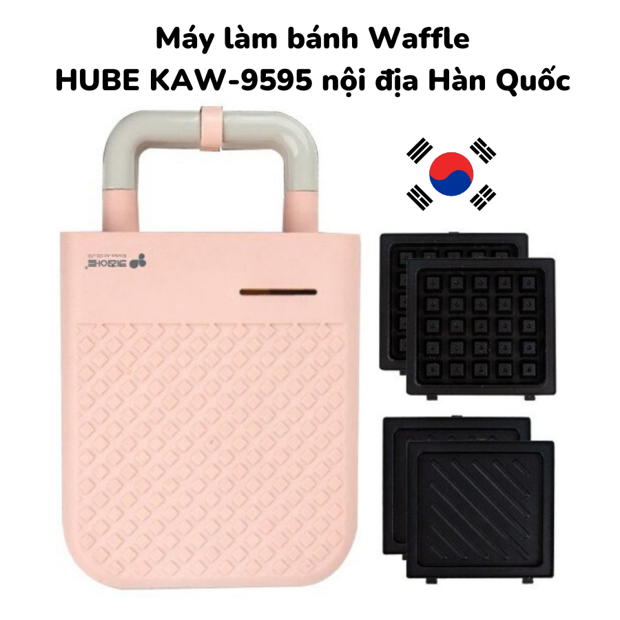 Máy nướng làm bánh waffle HUBE KAW 9595 - gồm 2 bộ khuôn