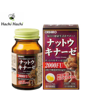 TPBVSK: Viên uống Nattokinase 2000FU Orihiro 60 viên (Ngừa tai biến, đột quỵ) - Hachi Hachi Japan Shop