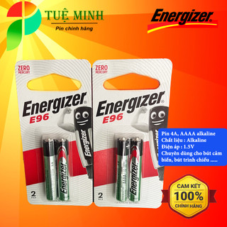 Vỉ 2 viên pin aaaa, pin 4a, pin e96 lr61 energizer, camelion pin bút cảm ứng, bút trình chiếu laser
