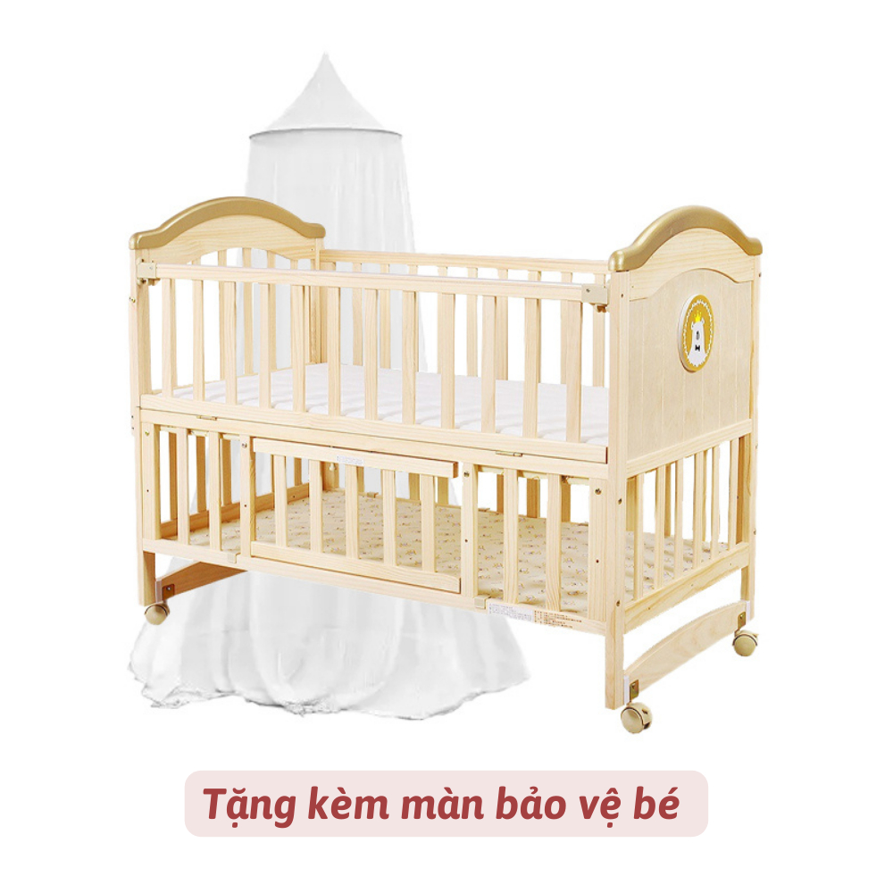 Nôi cũi cho em bé MumKid, Nôi cũi 2 tầng đa năng các chế độ tiện lợi cho mẹ & bé, sử dụng từ 0 đến 12 tuổi - MK23002
