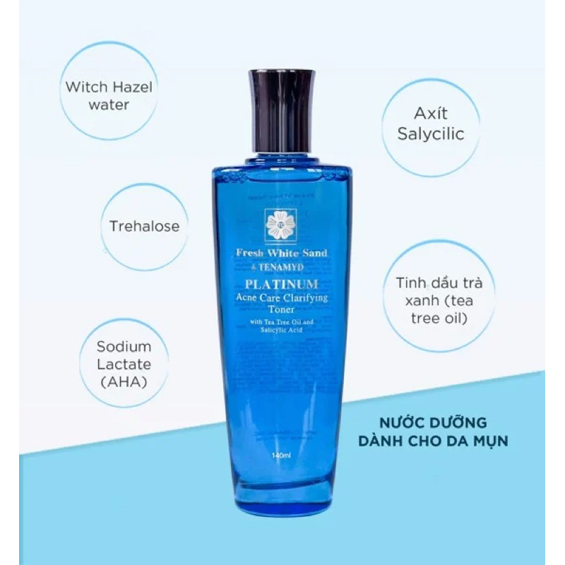 Nước dưỡng dành cho da mụn Tenamyd Platinum Acne Care Clarifying Toner