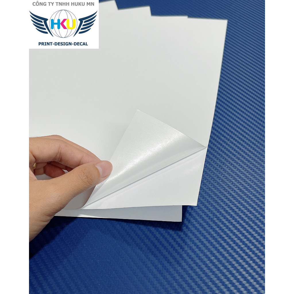 Combo 50 tờ giấy decal nhựa A4, A3 chống nước dành cho in laser
