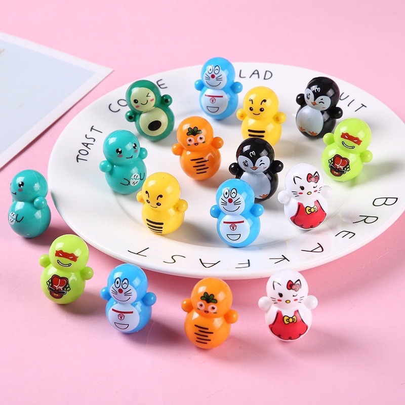 Đồ Chơi Lật Đật Mini Hình Ngộ Nghĩnh, Dễ Thương, Trang Trí Nhà Cửa, Bàn Làm Việc