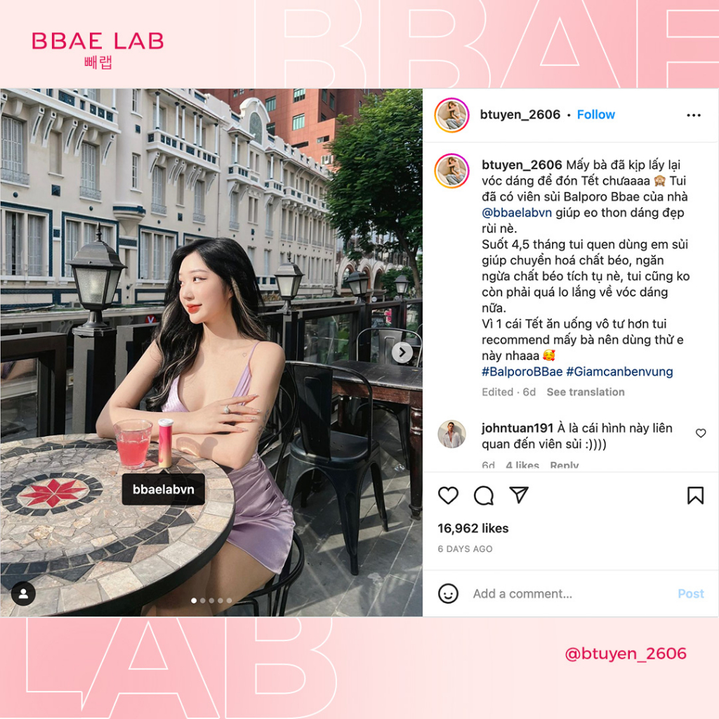 Viên sủi giảm cân chuyển hóa mỡ thừa Balporo BBae chính hãng Hàn Quốc BBae Lab