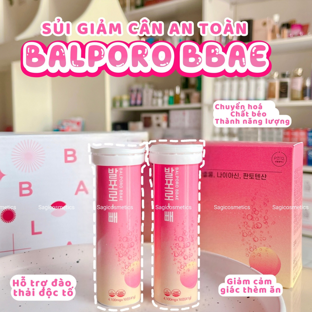 Viên sủi giảm cân chuyển hóa mỡ thừa Balporo BBae chính hãng Hàn Quốc BBae Lab