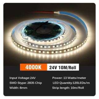 Dây đèn led 24v 120 bóng 2835 cuộn dài 10m giá chưa gồm nguồn