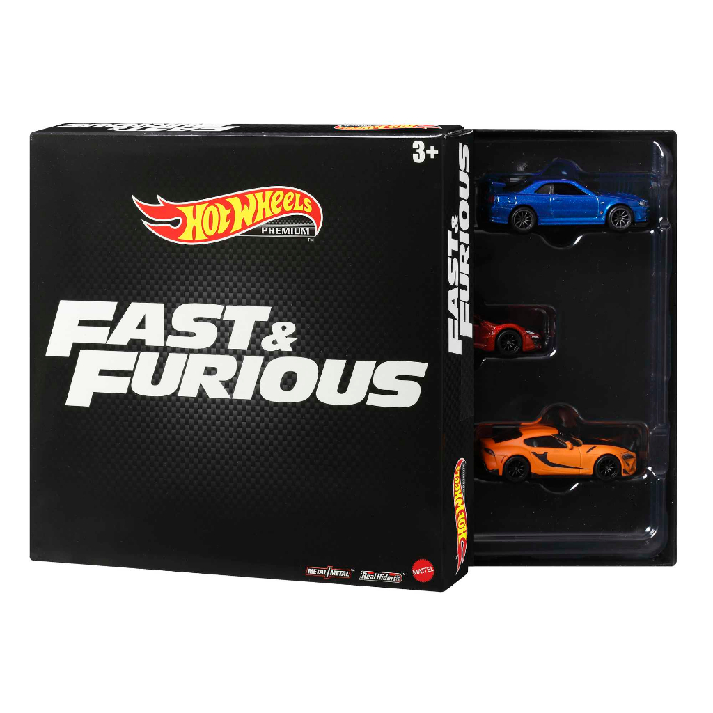 Xe Hot Wheels Fast & Furious Set 5, GTR R34, LYKAN, SUPRA