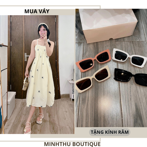 Đầm 2 Dây Maxi Họa Tiết Đi Biển Chất Vải Thô Cao Cấp