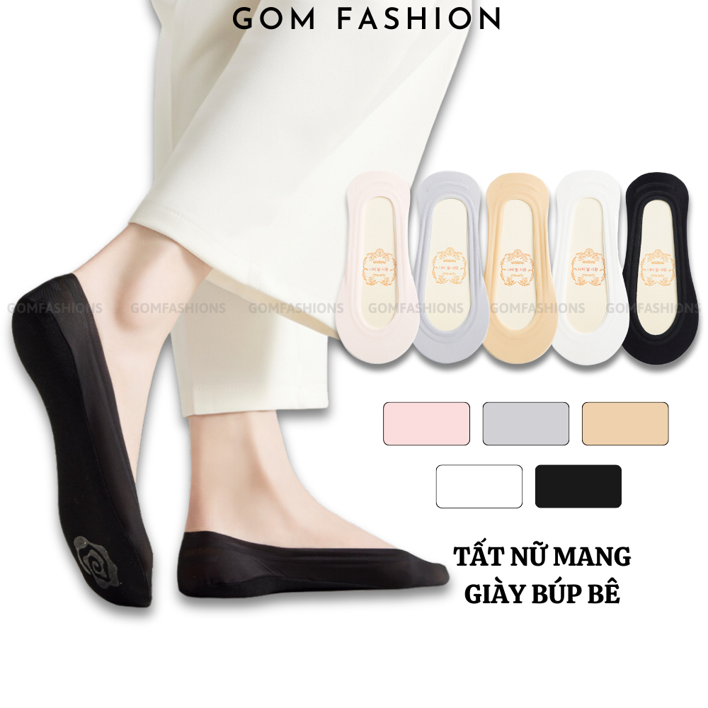 Vớ mang giày búp bê GOMTAT có đệm cao su chống trượt, chất liệu cotton mềm mại thoáng mát  -TNBB-1DOI