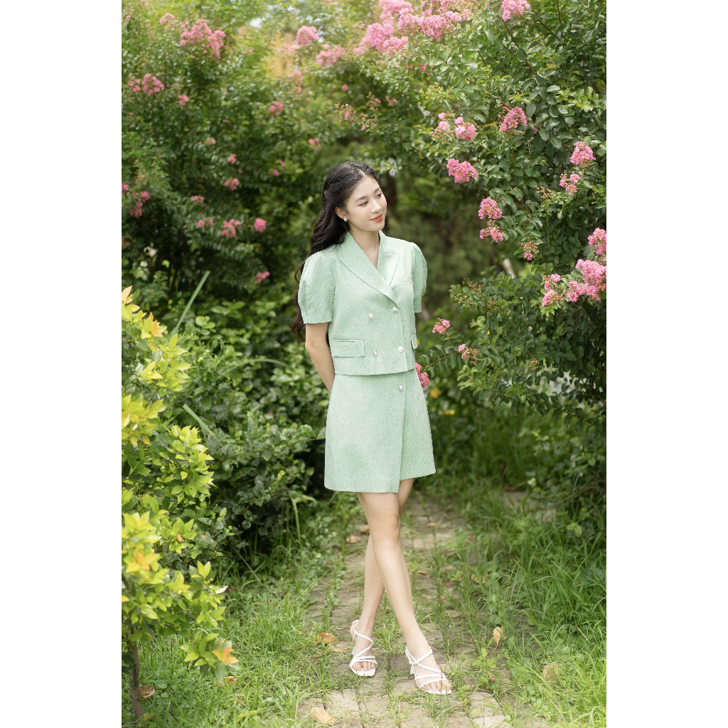 Áo Vest Dáng Ngắn 2 Lớp Thiết Kế W2ADT146 GNN