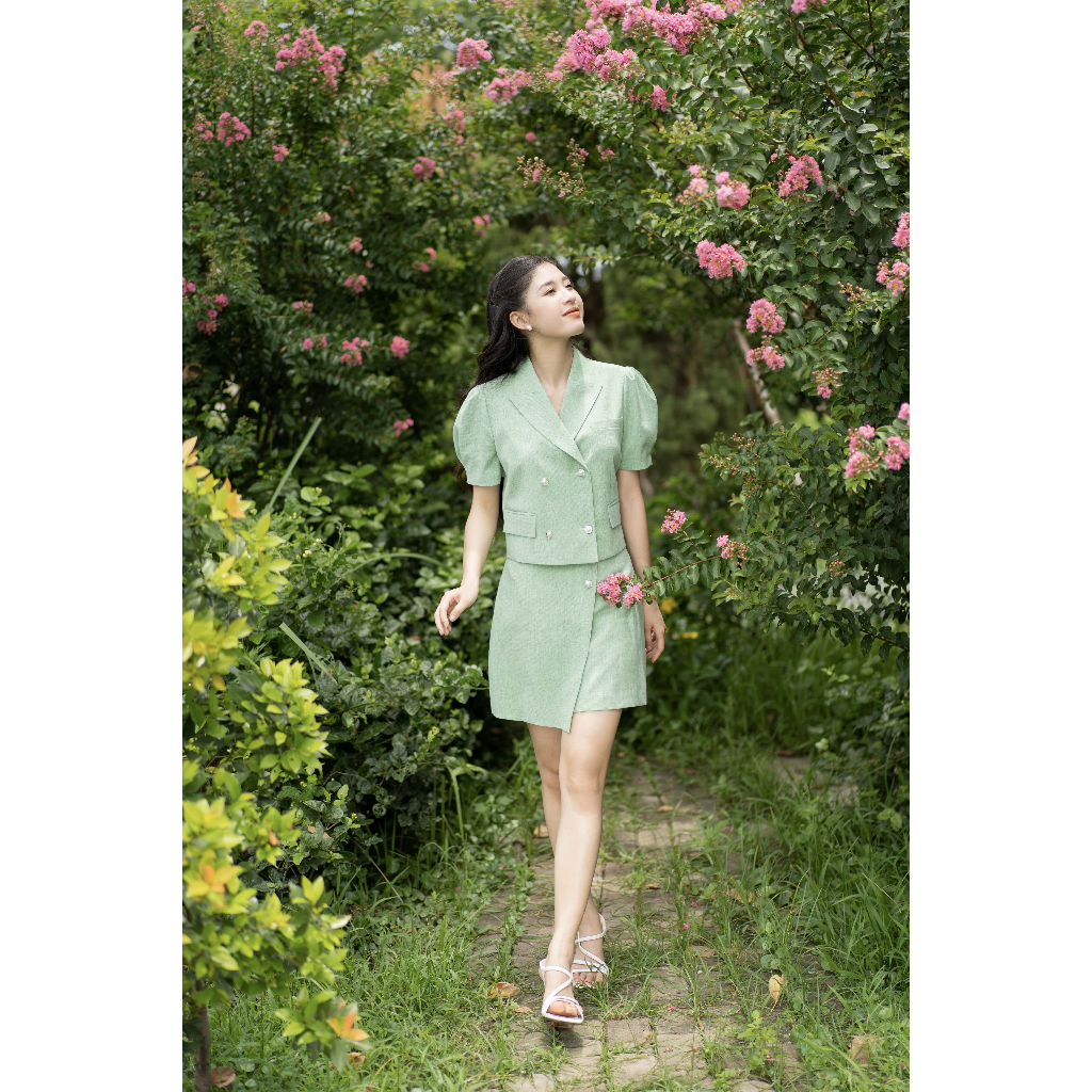 Áo Vest Dáng Ngắn 2 Lớp Thiết Kế W2ADT146 GNN