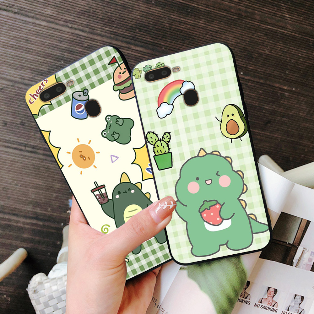 Ốp lưng oppo a5S / oppo A7 / oppo A9 / oppo A12 in hình khủng long con siêu dễ thương