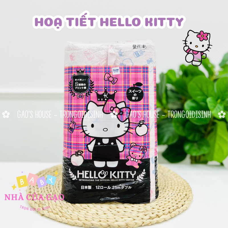 Giấy cuộn vệ sinh hoạt hình Marutomi bịch 12 cuộn x 25 Nhật Bản