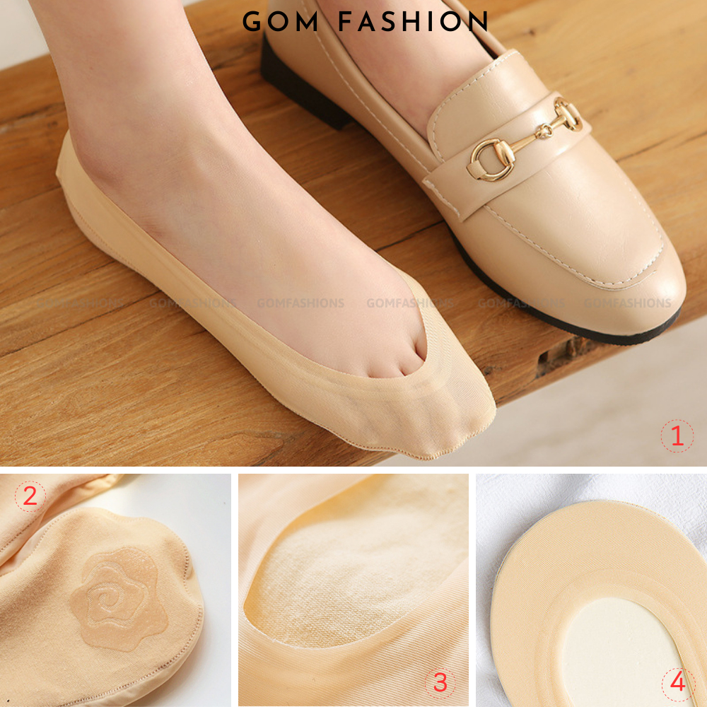 Vớ mang giày búp bê GOMTAT có đệm cao su chống trượt, chất liệu cotton mềm mại thoáng mát  -TNBB-1DOI