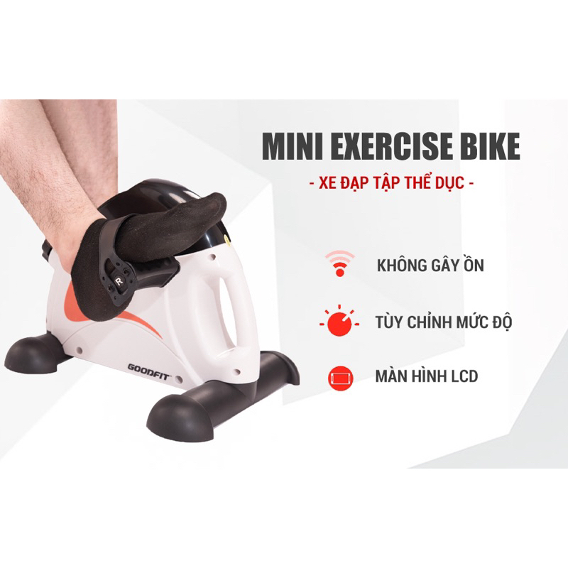 Bàn đạp mini tập tay chân vật lý trị liệu có màn hình Goodfit