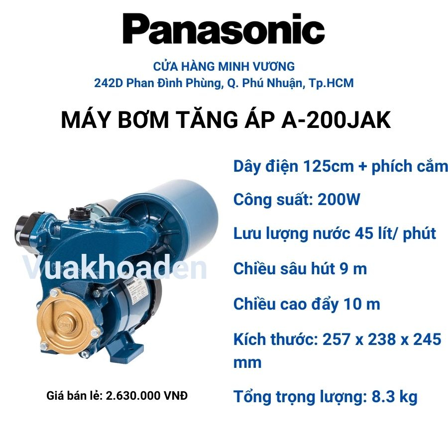 Máy bơm tăng áp Panasonic A-200JAK