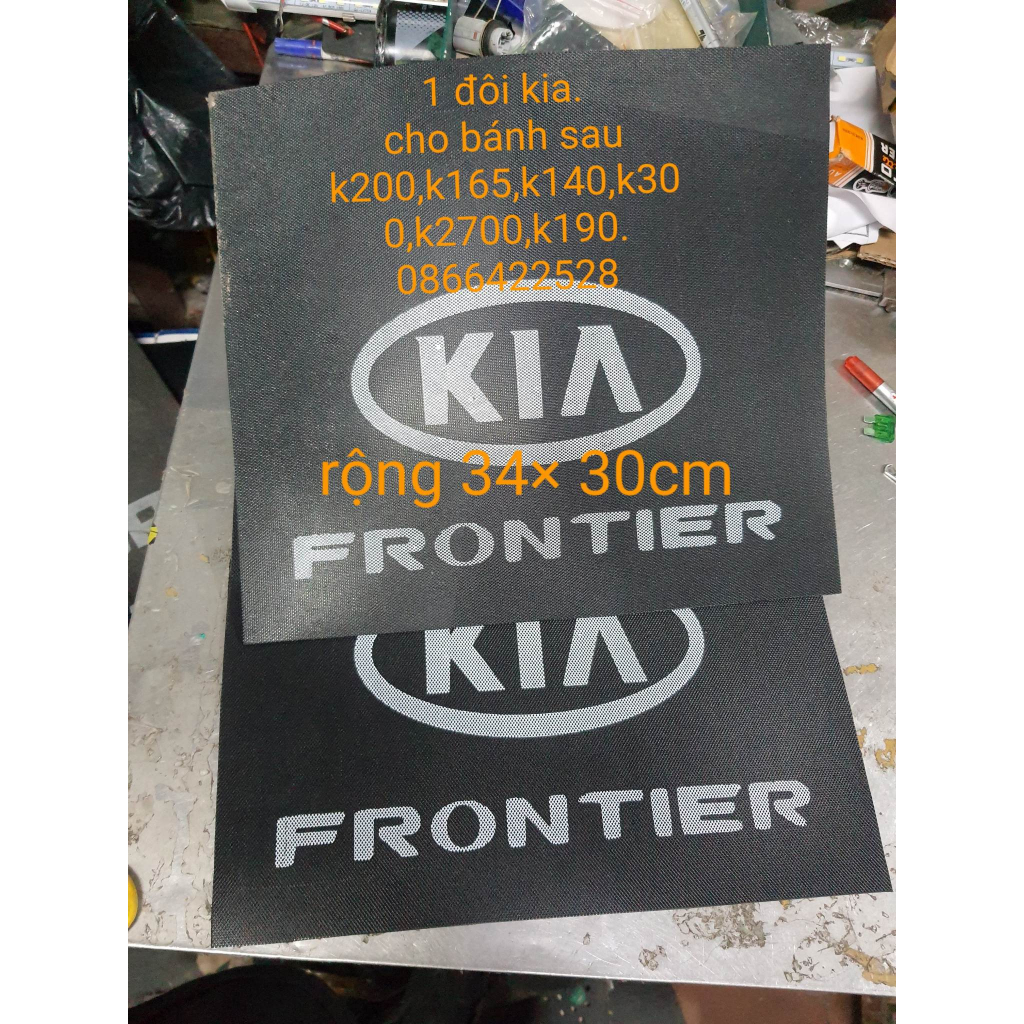 Cao su chắn bùn bánh sau kia 1t4, k165, k140, k300, k2700, k200, k250 có chữ. hích thước ngang 34cmx cao 30cm