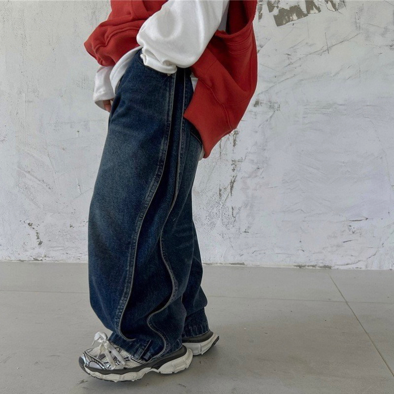 Quần jean bé trai cá tính Q234 size 100-160, quần dài trẻ em thu đông cao cấp