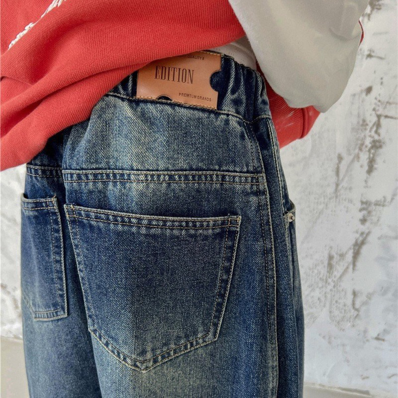 Quần jean bé trai cá tính Q234 size 100-160, quần dài trẻ em thu đông cao cấp