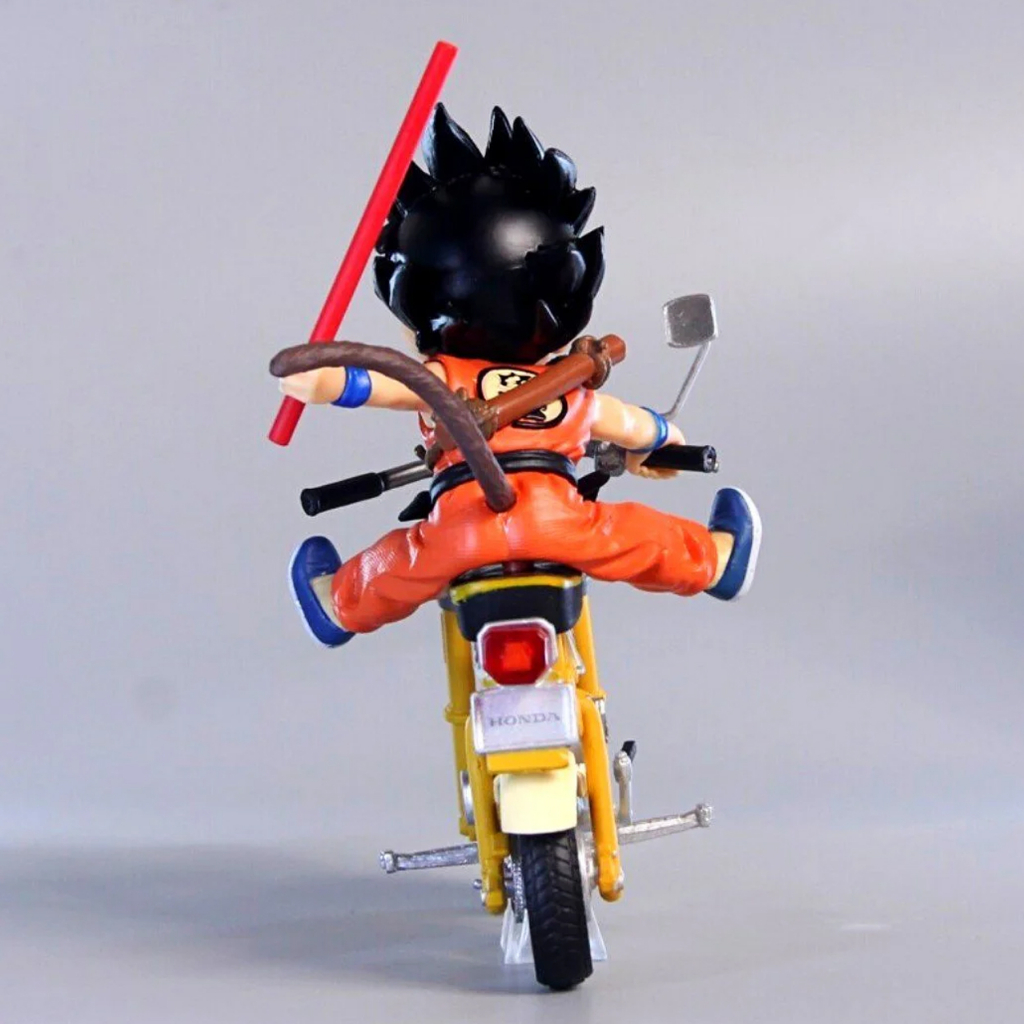 MÔ HÌNH GOKU KID LÁI XE MÁY 14CM, GOKU VÀ GOHAN LÁI XE 16CM