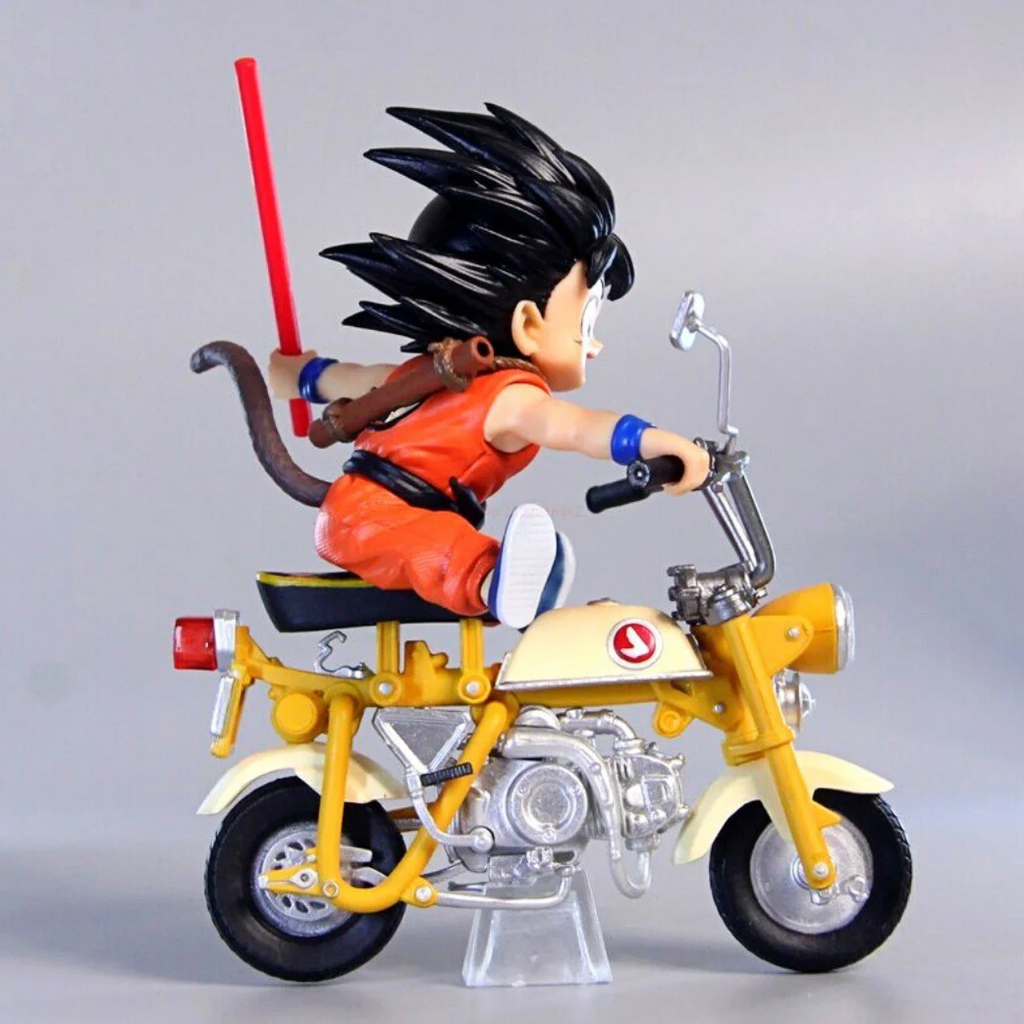 MÔ HÌNH GOKU KID LÁI XE MÁY 14CM, GOKU VÀ GOHAN LÁI XE 16CM