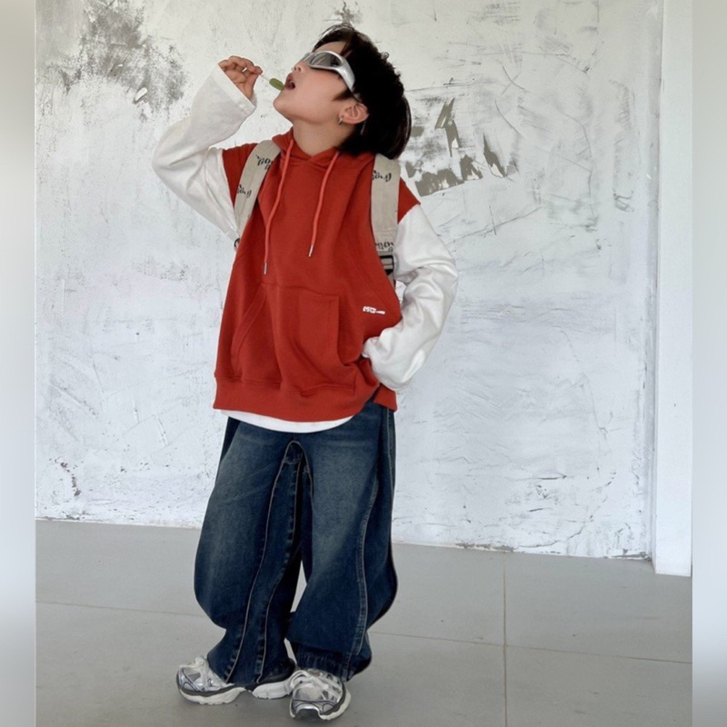 Quần jean bé trai cá tính Q234 size 100-160, quần dài trẻ em thu đông cao cấp