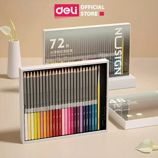 Bút chì màu nước cao cấp nusign - 48/72 màu tặng kèm cọ vẽ - dùng dạng khô hoặc nước để tô màu, vẽ tranh