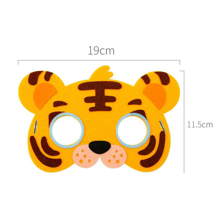 Mặt nạ vải hình thú cho bé, mặt nạ Trung thu/ Halloween Diy cho bé, mặt nạ cho bé nhập vai