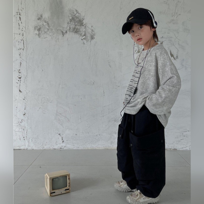 Quần thô bé trai túi to Q235 size 100-160, quần dài trẻ em thu đông cao cấp