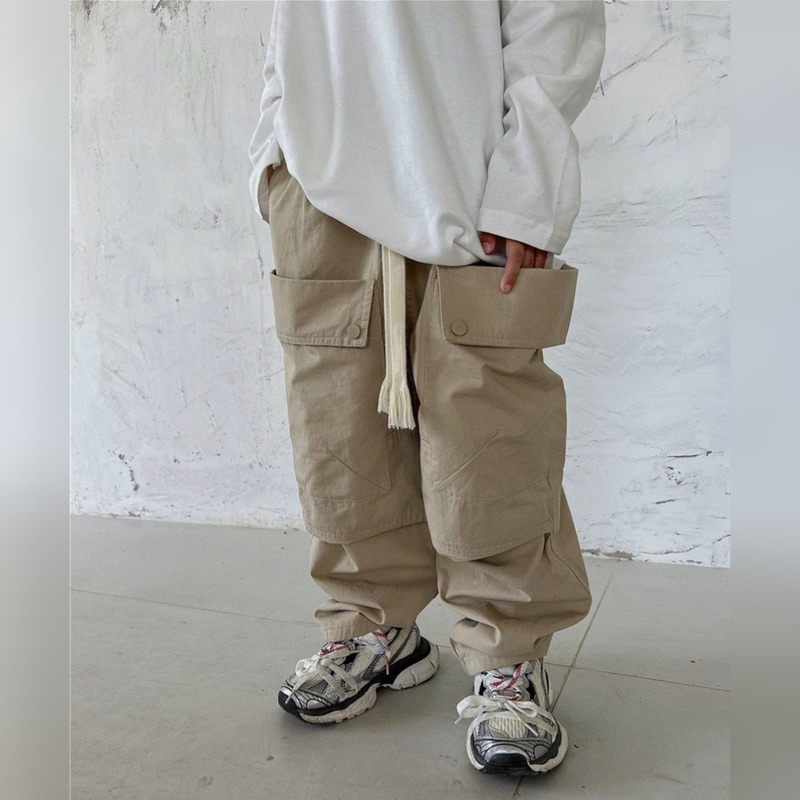 Quần thô bé trai túi to Q235 size 100-160, quần dài trẻ em thu đông cao cấp