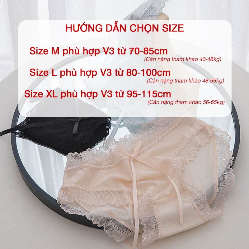 Quần lót nữ chất ren tơ xuyên thấu màu sắc pastel hiện đại Havana FLQ181