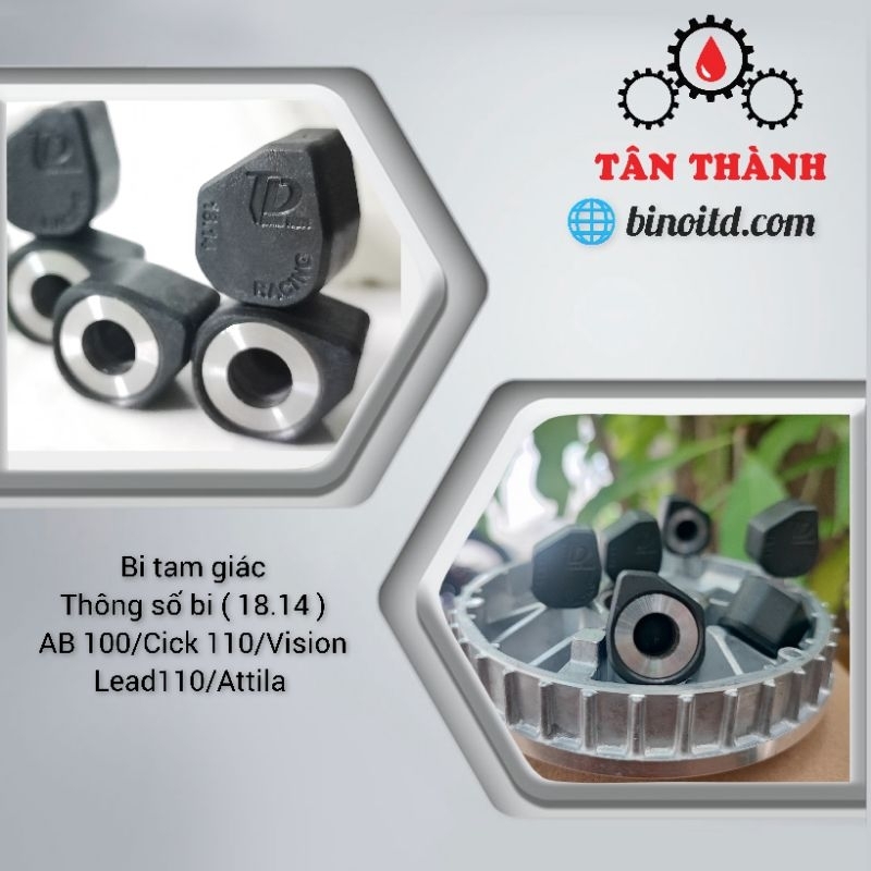 Bi nồi tam giác AB 110 - Vision  - cick 110 - Attila