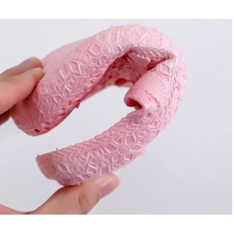 Dép Lê Nữ Sục Nhựa Dẻo Thiết Kế Hoa Văn Chéo Nơ Thời Trang, Dép Bít Mũi Nữ Siêu Êm Chân Đi Mưa Chống Trơn Trượt Tiện Lợi