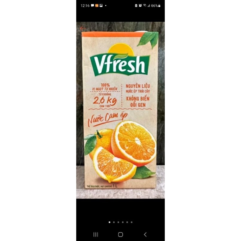 NƯỚC ÉP CAM VFRESH 1 LÍT